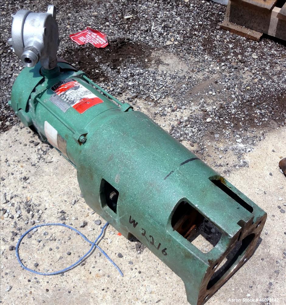 Used Tank, 500 Gallon, 304 Stainless Steel, Vertical. Approximate 48" diameter x 60" straight side, dished top & bottom. Off center top entering Lightnin agitator. Shaft and prop, driven by an approx...