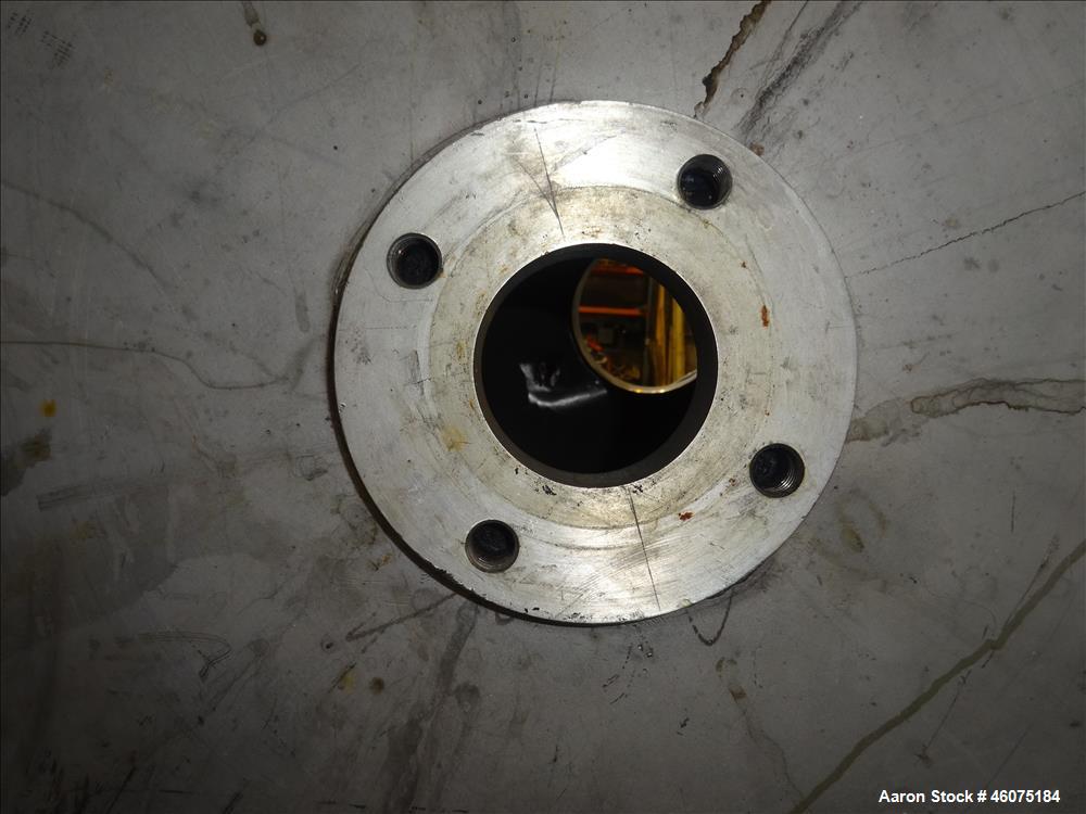 Used Tank, 500 Gallon, 304 Stainless Steel, Vertical. Approximate 48" diameter x 60" straight side, dished top and bottom. Openings Top: 18" man way with hinged cover, (1) 8", (1) 4-1/2", (3) 2". 3-1...