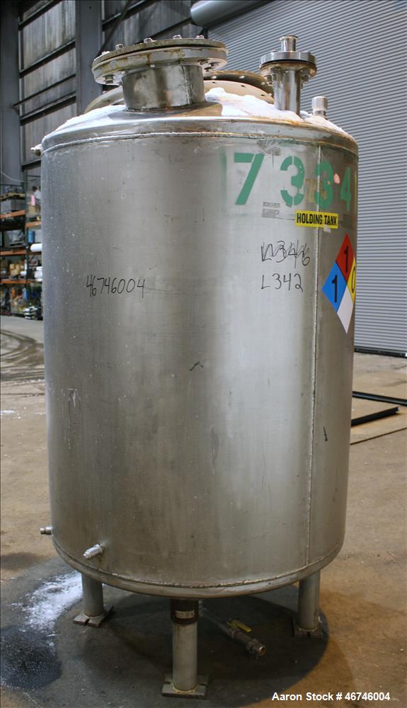 Used Merck & Co. Inc. Tank, Approximately 500 Gallon, 316L Stainless Steel, Ver