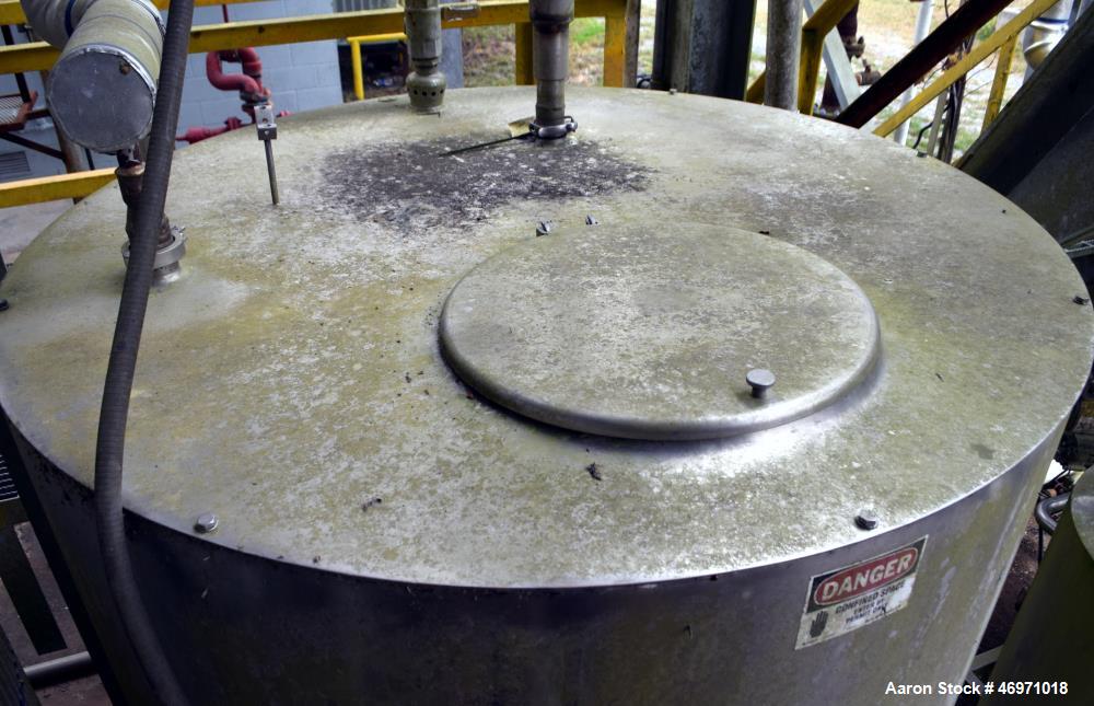 Used Tank, Approximate 600 Gallon, Stainless Steel, Vertical