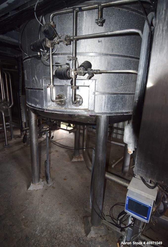 Used Tank, Approximate 800 Gallons, Stainless Steel, Vertical. Approximate 60” diameter x 60” straight side, dished top and bottom. Top entering Cleveland agitator, model APDM-4, serial# 12425, appro...