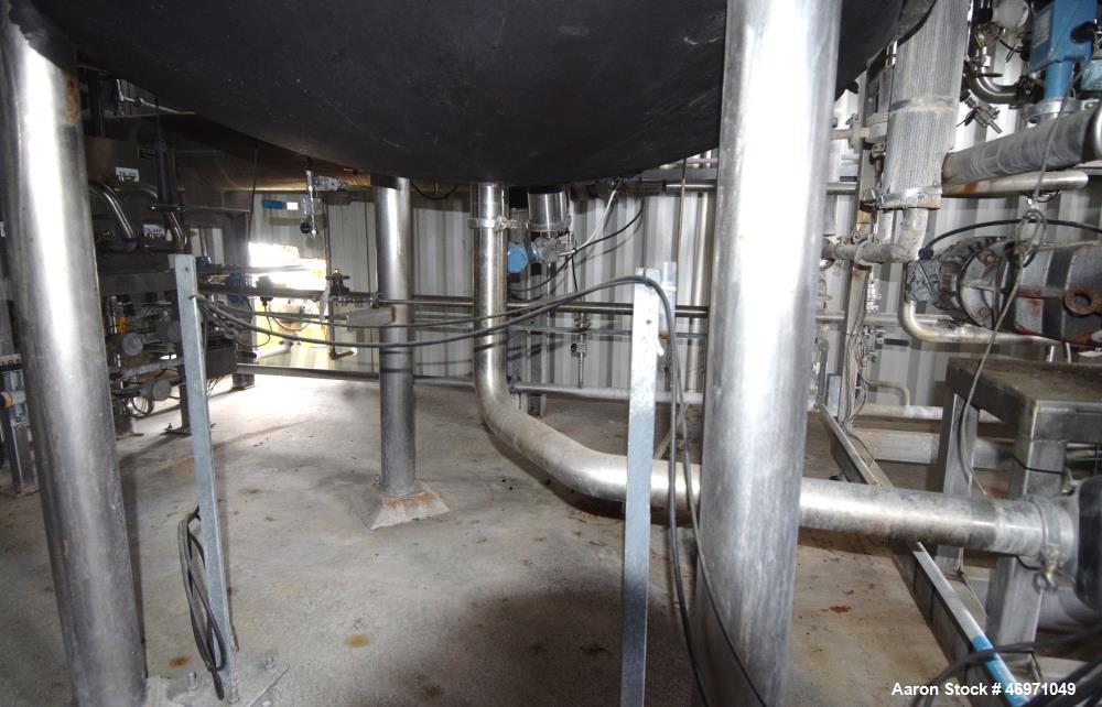 Used Tank, Approximate 800 Gallons, Stainless Steel, Vertical. Approximate 60” diameter x 60” straight side, dished top and bottom. Top entering Cleveland agitator, model APDM-4, serial# 12425, appro...