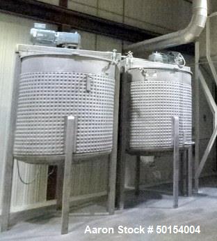 Used - Tank, 800 Gallon, Stainless steel, Vertical.