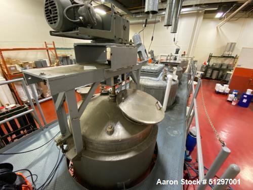 Used Approximately 900 Gallon, Vertical, Stainless Steel Jacketed Tank with Ligh
