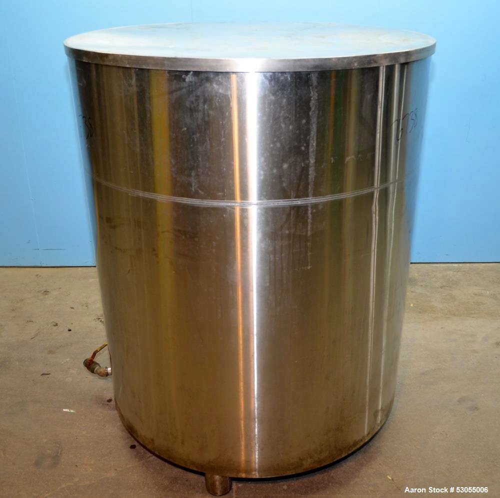 Used- 700 Gallon Specific Mechanical Systems 304 S/S Vertical Single Wall Insulated Tank. Open Top, Flat Bottom. 65 in Strai...