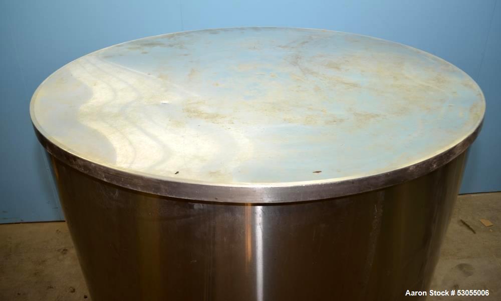 Used- 700 Gallon Specific Mechanical Systems 304 S/S Vertical Single Wall Insulated Tank. Open Top, Flat Bottom. 65 in Strai...