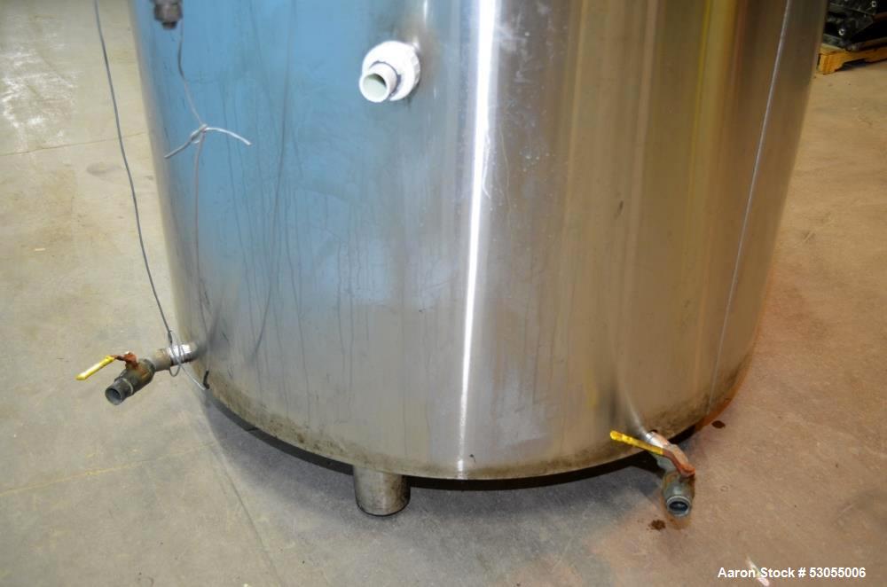 Used- 700 Gallon Specific Mechanical Systems 304 S/S Vertical Single Wall Insulated Tank. Open Top, Flat Bottom. 65 in Strai...