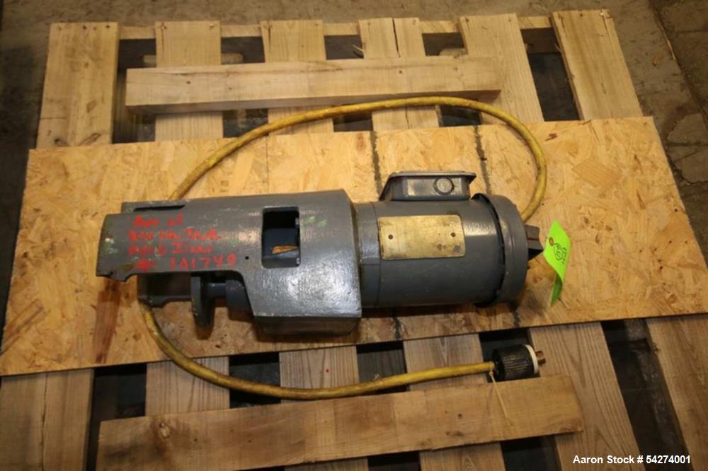 Used Aprox. 800 Gal. Dome Top, Dome Bottom S/S Tank, Single Wall, with(2) Vertical Agitator Shaft (Note: Drive Motor Not Included) & Lightnin Agitator, with Top Man Door, (4) 2" Ct Tope connection & ...