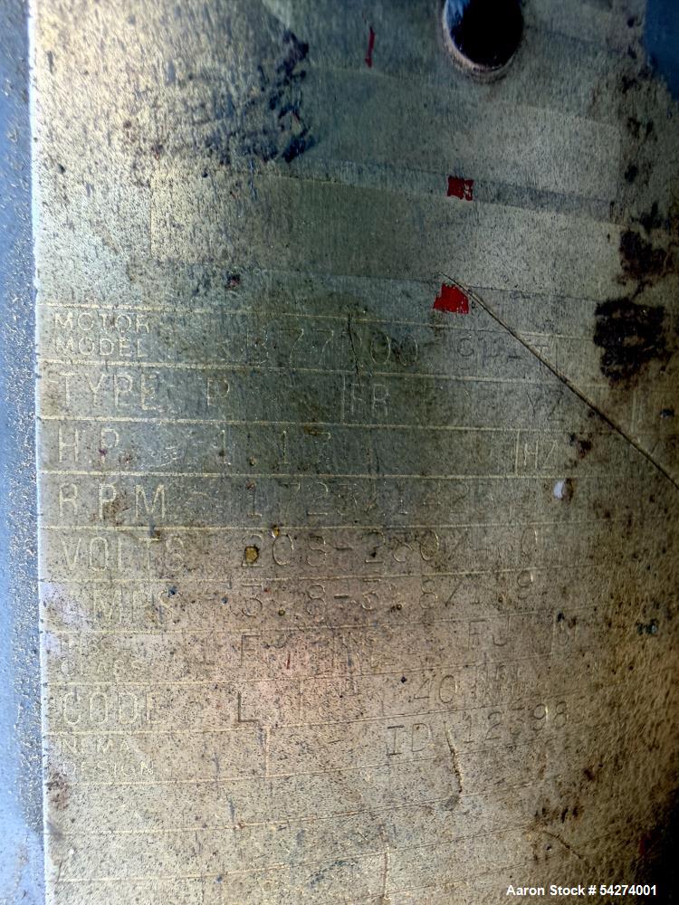 Used 750 Gallon Stainless Steel Vertical Mix Tank – Dual Turbine & Emulsifier (N