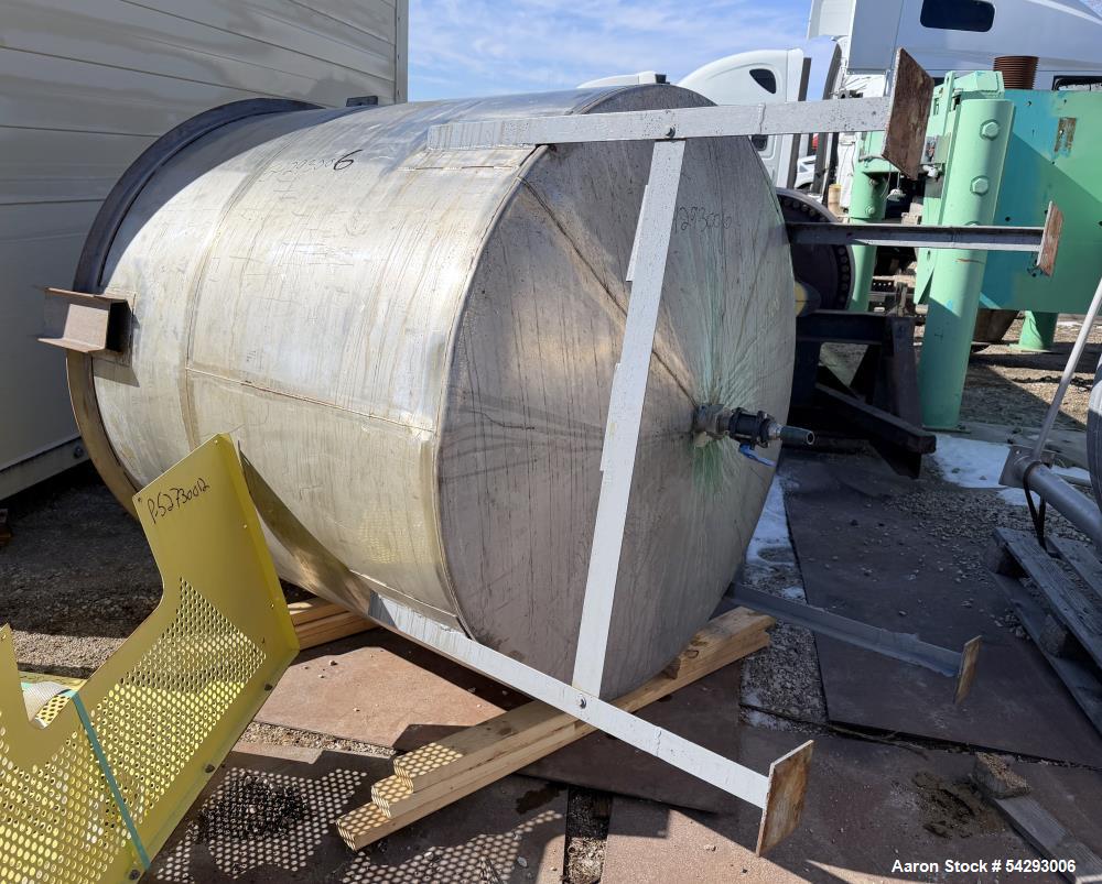 Used Approximately 750 Gallon 304 Stainless Steel Open Top Storage Tank – Vertic