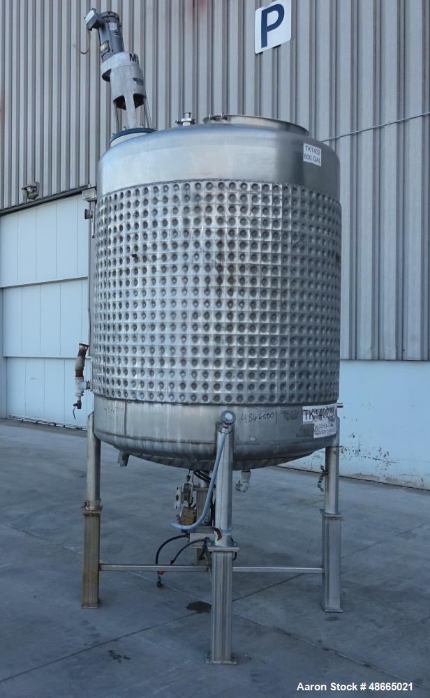 Used Perma-San Kettle, Model 968 PVC, 968 Gallon 316 Stainless Steel, Vertical.