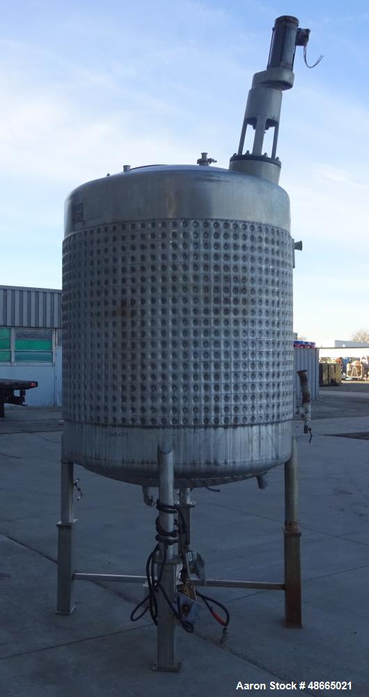 Used Perma-San Kettle, Model 968 PVC, 968 Gallon 316 Stainless Steel, Vertical.
