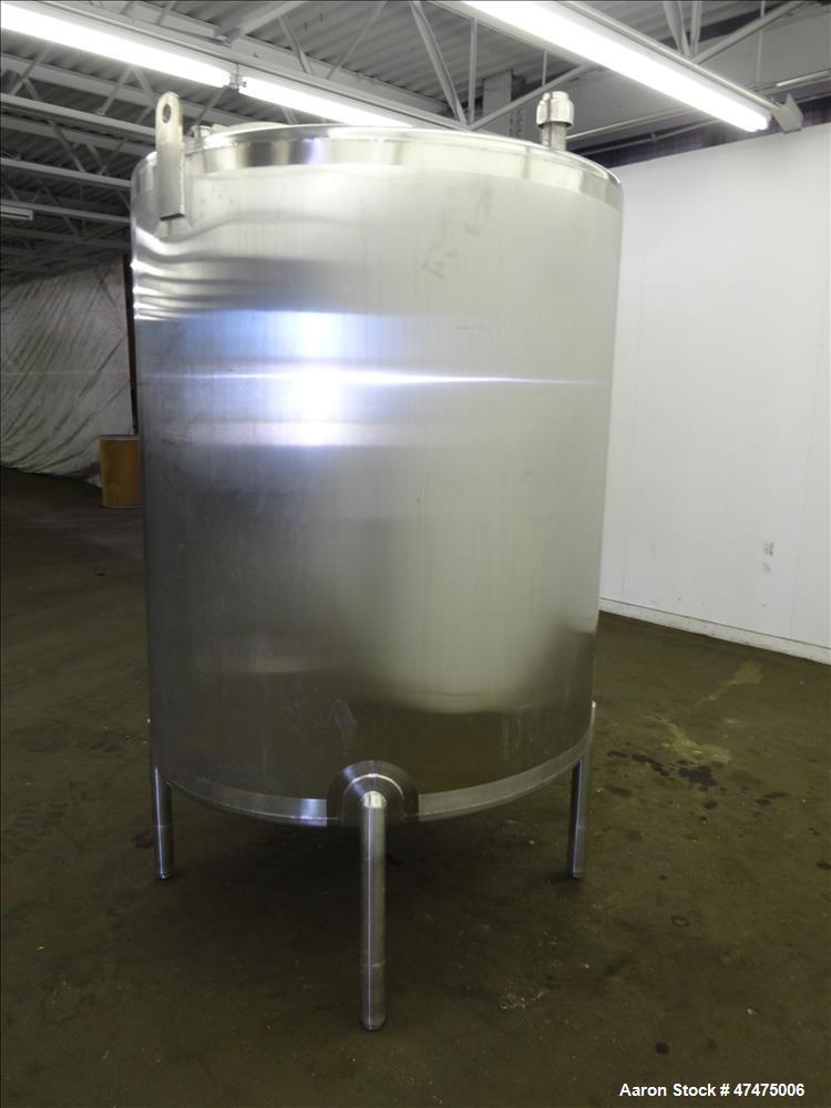 Used AB Process Tank, Model CT-150, 500 Gallon, 304 Stainless Steel, Vertical.