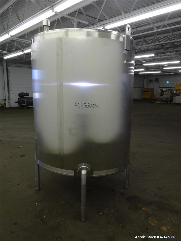 Used AB Process Tank, Model CT-150, 500 Gallon, 304 Stainless Steel, Vertical.
