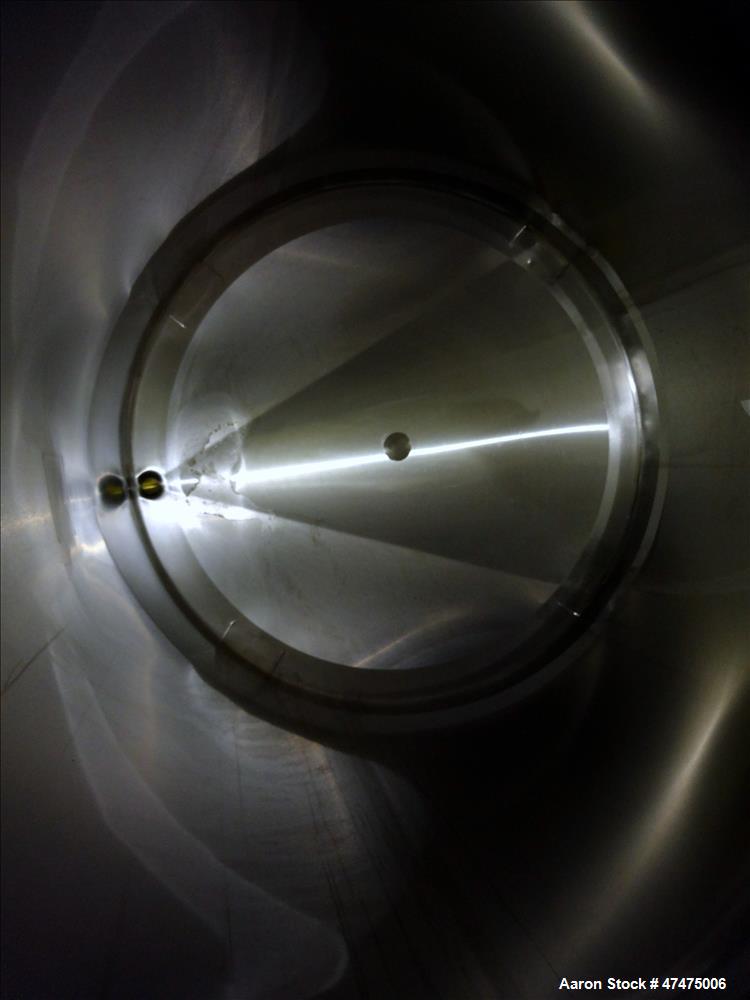 Used AB Process Tank, Model CT-150, 500 Gallon, 304 Stainless Steel, Vertical.