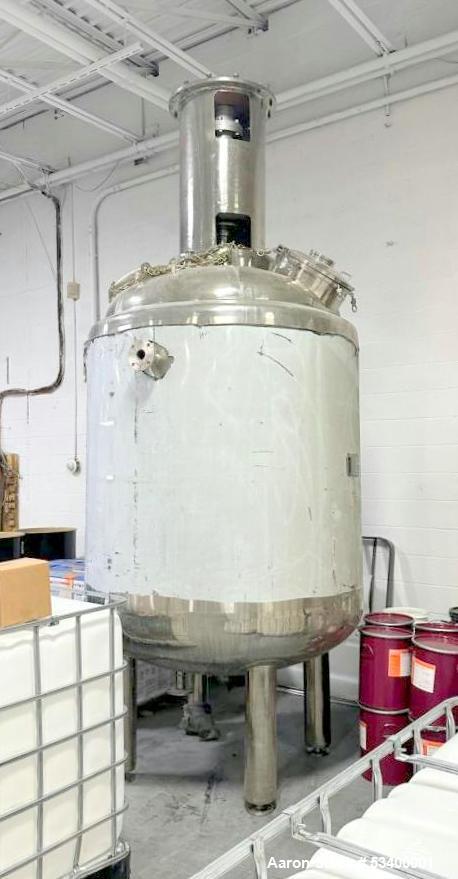 Used- ACE Stainless Steel Jacketed Mix Tank, Model ACE-M. 2500 L (660 gallon) capacity. 0-110 degree C (32-230 degree F) wor...