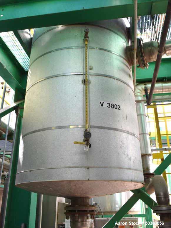 Used Alaskan Copper Works Pressure Tank, Approximate 500 Gallon, 316L Stainless Steel, Vertical. Approximate 42” diameter x 82” straight side, dished top and bottom. Internal rated 35 psi at -20 to 2...