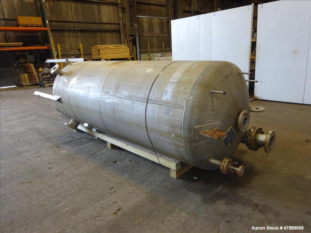Used Alloy Fabricators Pressure Tank. Approximate 850 Gallon, 304 Stainless Ste