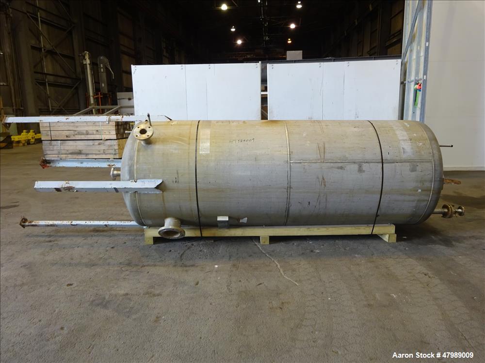 Used Alloy Fabricators Pressure Tank. Approximate 850 Gallon, 304 Stainless Ste