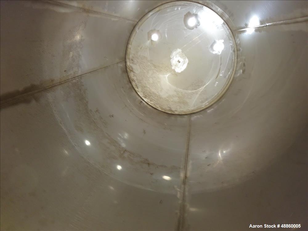 Used Bendel Tank, Approximate 500 Gallon, 304L Stainless Steel, Vertical.