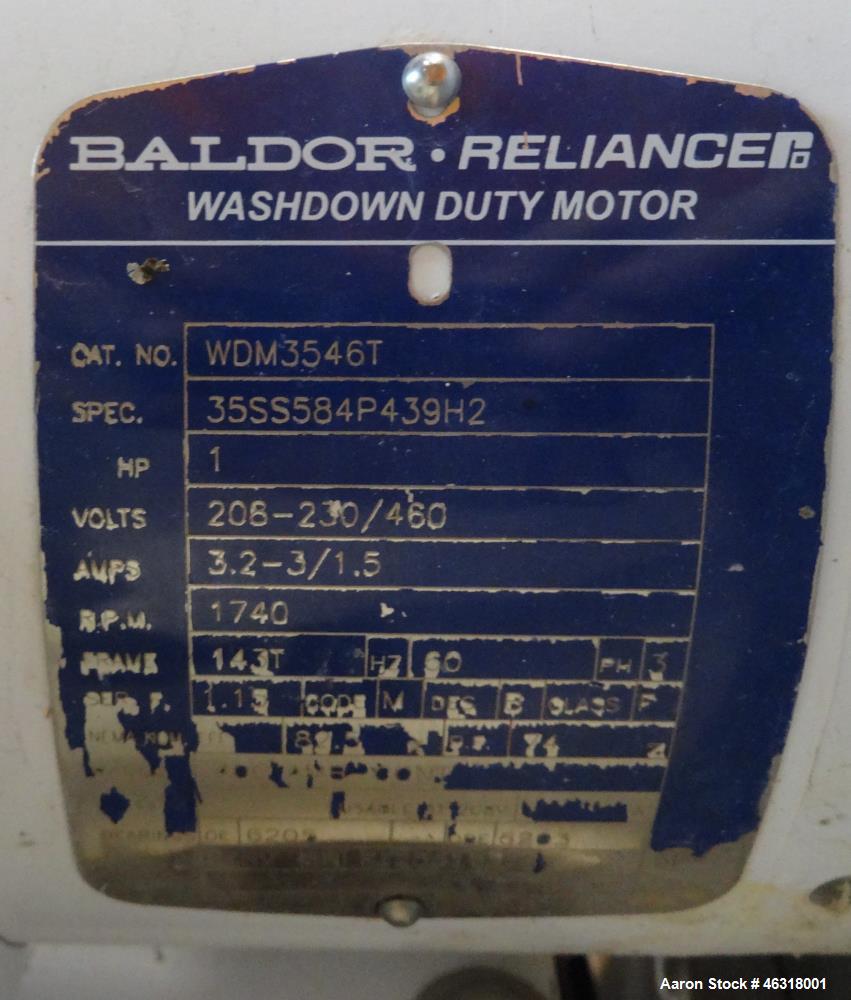 Used Blentech Tank, Model Tank 850-A, Approximately 650 Gallons, 304 Stainless Steel, Vertical. 72" Diameter x 34" straight side. Bolt on coned top, coned bottom. Agitated with flat bar style agitato...