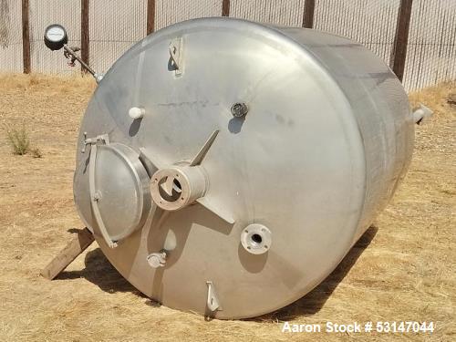 Used C.E. Howard 850 Gallon Stainless Steel Jacketed Tank – 304 SS, ASME Rated