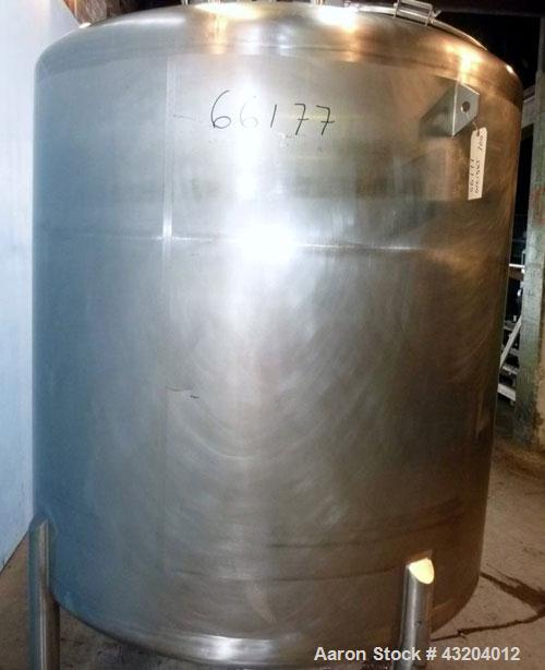 Used- Cherry Burrell Tank, 750 Gallon, Stainless Steel, Vertical.  60" Diameter x 55-1/2" straight side, dished top and bott...