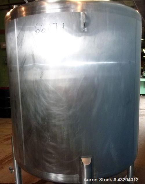 Used- Cherry Burrell Tank, 750 Gallon, Stainless Steel, Vertical.  60" Diameter x 55-1/2" straight side, dished top and bott...