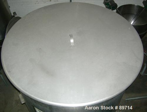 Used- Chicago Carb-O-Tank, 585 Gallon, 304 Stainless Steel, Vertical. 48" diameter x 75" straight side, open top with cover,...