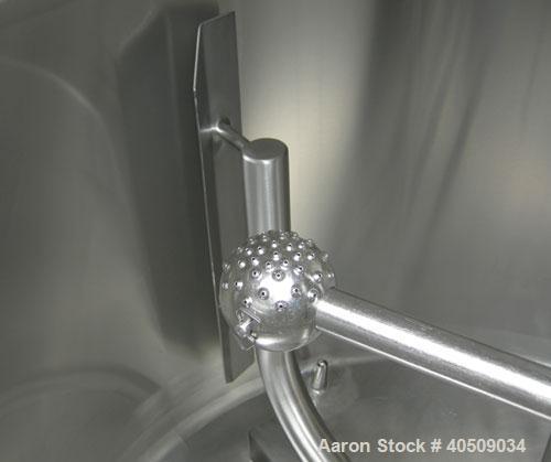 Used Creamery Package Tank, 500 Gallon, 304 stainless steel, vertical. 60" diameter x 39" straight side. Dished top, coned bottom. Fixed stainless steel agitator bridge, bottom supported anchor agita...