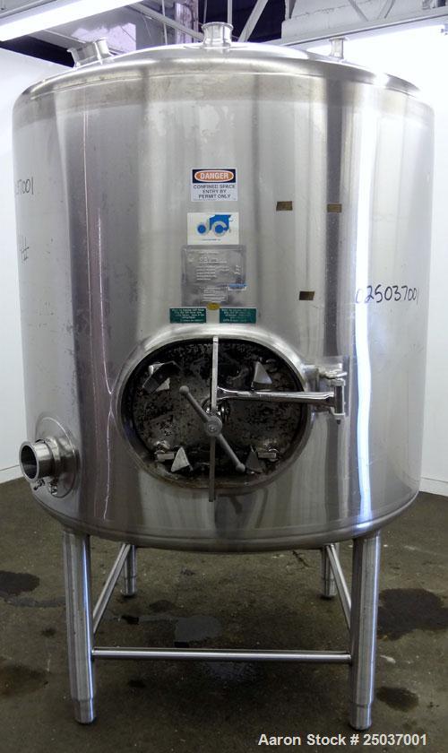 Used- DCI WFI Storage Pressure Tank, 500 Gallon, 316L Stainless Steel, Vertical. 53-3/4” Diameter x 44” straight side, dishe...