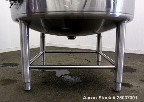 Used DCI WFI Storage Pressure Tank, 500 Gallon, 316L Stainless Steel, Vertical. 53-3/4” Diameter x 44” straight side, dished top and bottom. Internal rated +30/-15 psi at 250 degrees F. Openings top ...