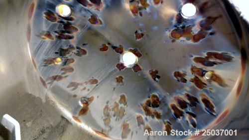 Used DCI WFI Storage Pressure Tank, 500 Gallon, 316L Stainless Steel, Vertical. 53-3/4” Diameter x 44” straight side, dished top and bottom. Internal rated +30/-15 psi at 250 degrees F. Openings top ...