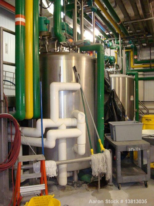 Used DCI 750 Gallon stainless steel, hot water jacketed, process tank with dual agitation, Lightnin style mixer and additional product whip.Dims- 79" Diam Overall Dims- 7' L X 7' W X 10' Tall. Lighti...