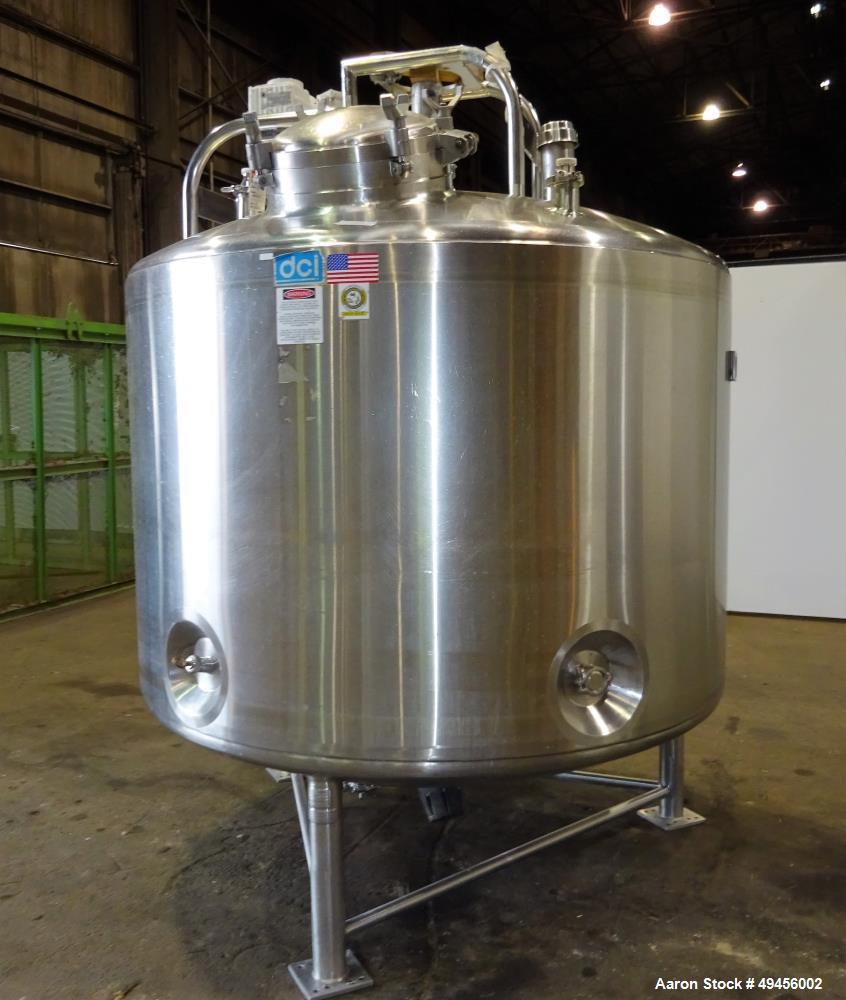 Used DCI Jacketed Tank, 900 Gallon