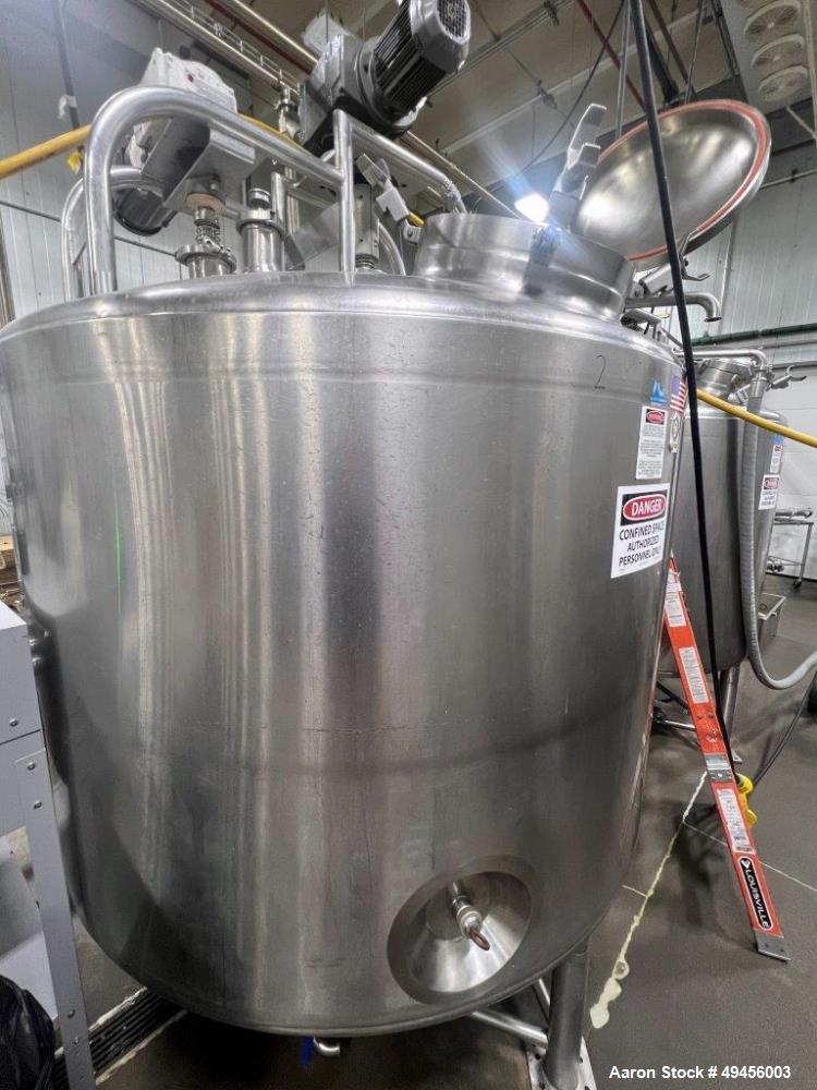 Used DCI Jacketed Tank, 900 Gallon
