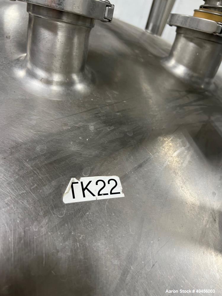Used DCI Jacketed Tank, 900 Gallon