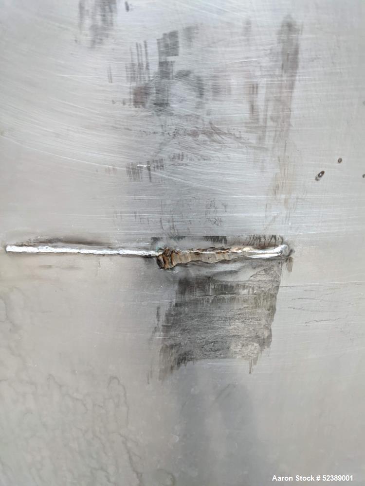 Used DCI Jacketed Mix Tank, Approximate 750 Gallon, 316 Stainless Steel, Vertical. Approximate 53.75" diameter x 81" deep. Flat top with 1/2 hinged cover, sloped bottom. 304 Stainless steel dimple ja...