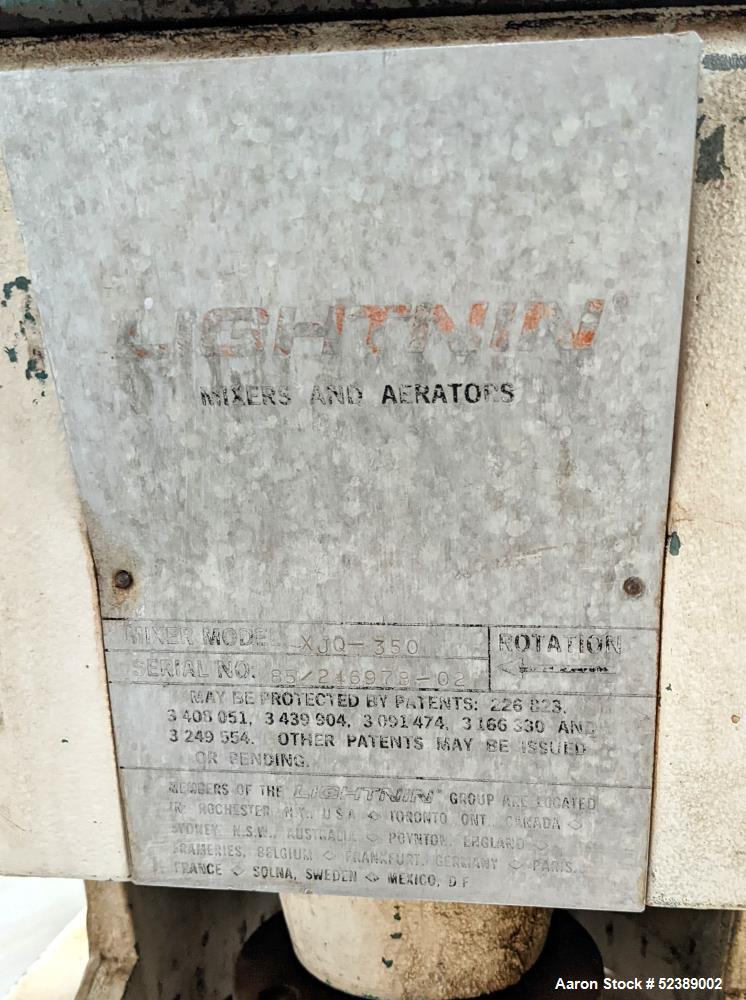 Used DCI Jacketed Mix Tank, Approximate 750 Gallon, 316 Stainless Steel, Vertical. Approximate 53.75" diameter x 81" deep. Flat top with 1/2 hinged cover, sloped bottom. 304 Stainless steel dimple ja...
