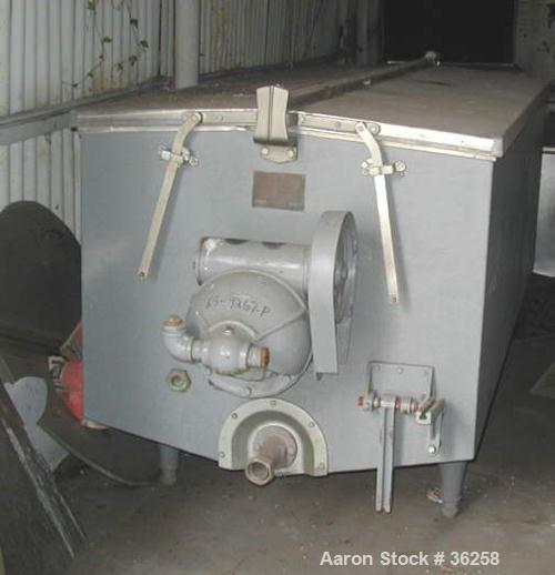 Used Delaval Coil Vat Batch Processor, 660 Gallon, 4300 Pound Capacity. 40" Wide x 106" long x approximately 36" deep. Coil agitator, 15 turns of 2" diameter pipe for heating or cooling. Insulated pa...