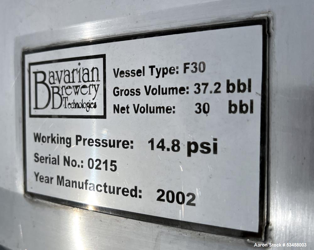 Bavarian Brewery Technologies Brew Tank, Model F30