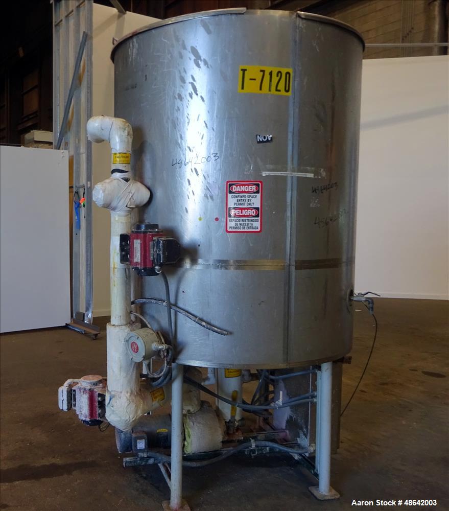 Used Feldmeier Jacketed Tank, Approximate 650 Gallons, 304 Stainless Steel, Ver