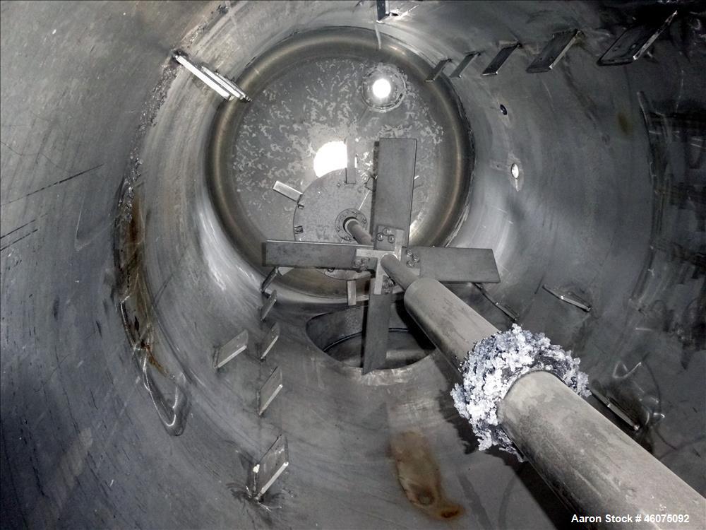Used Hebeler Pressure Tank, 700 Gallon, 304L Stainless Steel, Vertical. 48" Diameter x 81" straight side, 2:1 elliptical top & bottom. Internal rated 80/Full Vacuum at -20 to 200 degrees F. Top enter...