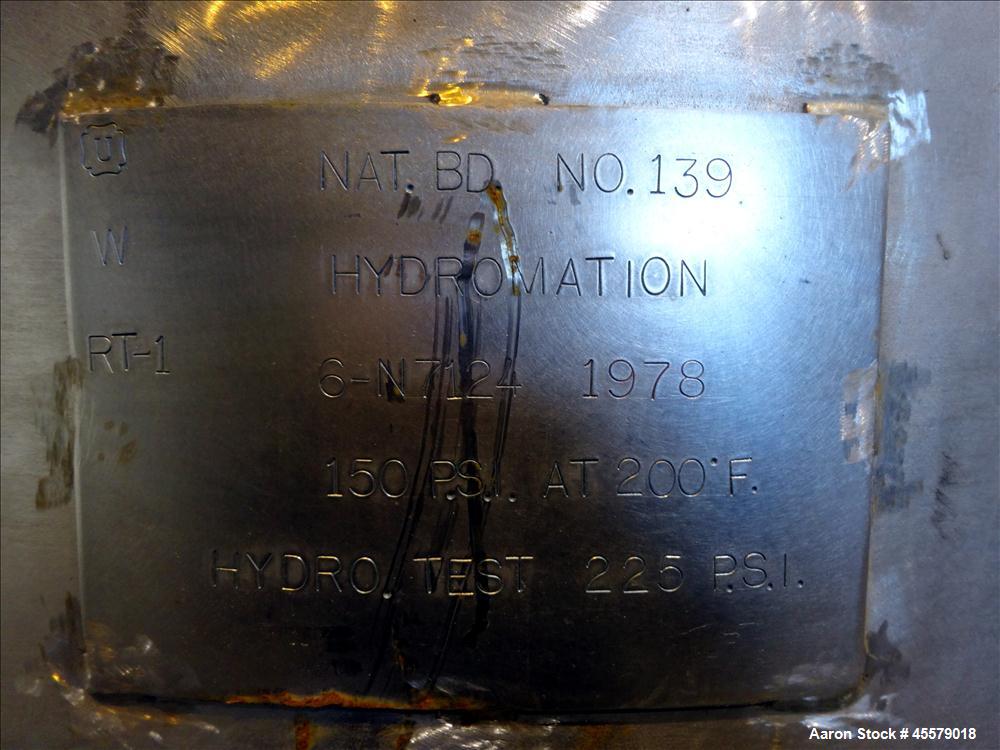 Unused- Hydromation Pressure Tank, (Purification Demineralizer)