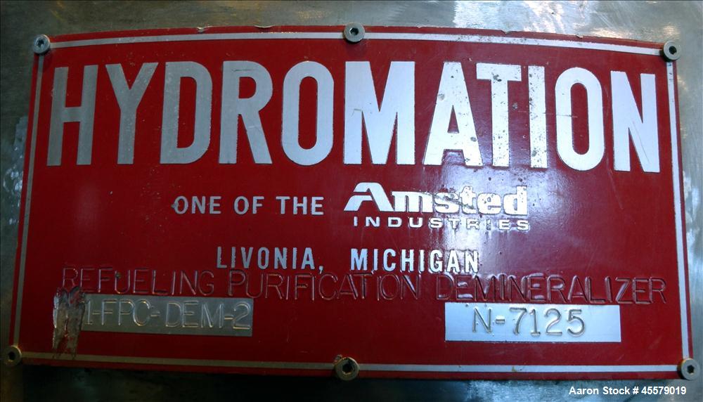 Unused- Hydromation Pressure Tank, (Purification Demineralizer)