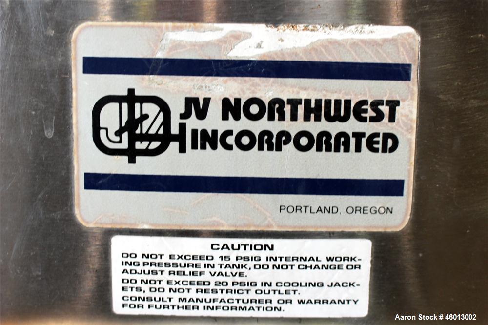 Used- JV Northwest Inc. Tank, 600 Gallon, 304 Stainless Steel
