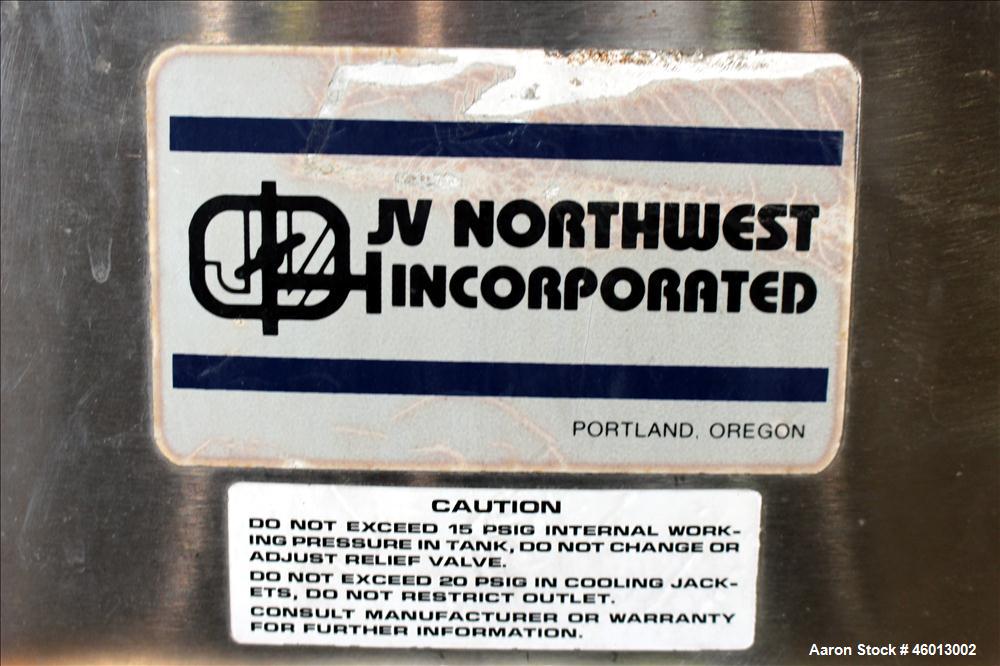 Used JV Northwest Inc. Tank, 600 Gallon, 304 Stainless Steel