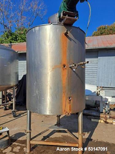 Used Lee 500 Gallon Jacketed Stainless Tank – Double Motion Agitation, 100 PSI, 3-Zone, 304 SS, 7.5 HP Drive