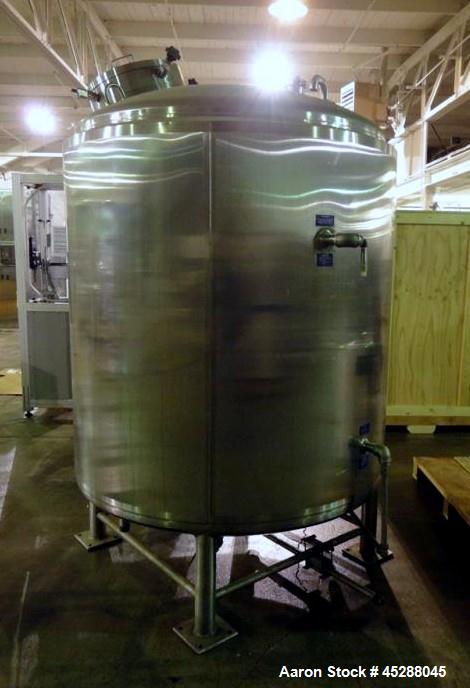 Used 2500 Liter Stainless Steel Mueller Water Jacketed Tank