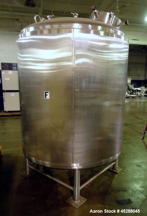 Used 2500 Liter Stainless Steel Mueller Water Jacketed Tank